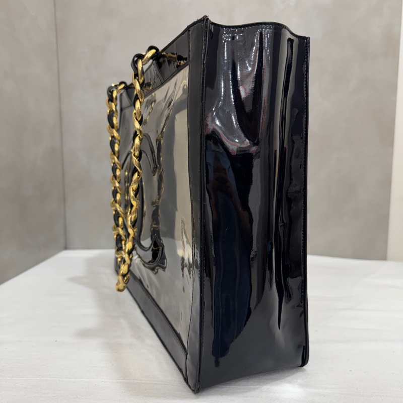 Chanel 香奈兒 透明鏈條托特包 二手 中古 vintage-6