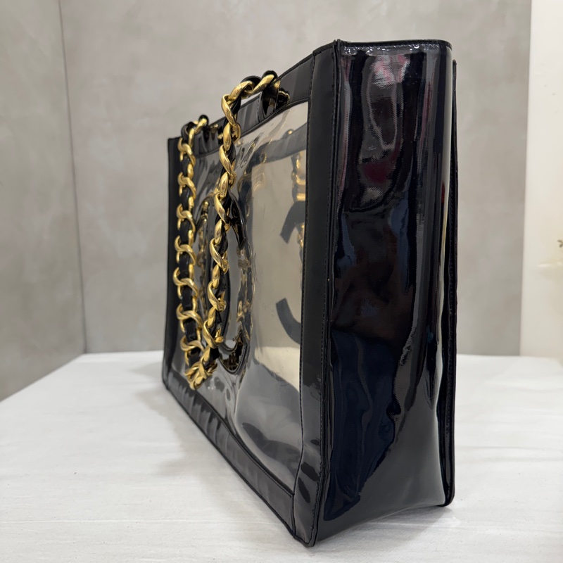 Chanel 香奈兒 透明鏈條托特包 二手 中古 vintage-8