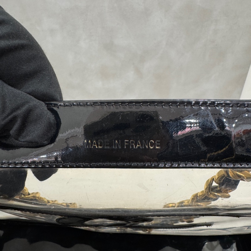 Chanel 香奈兒 透明鏈條托特包 二手 中古 vintage-14