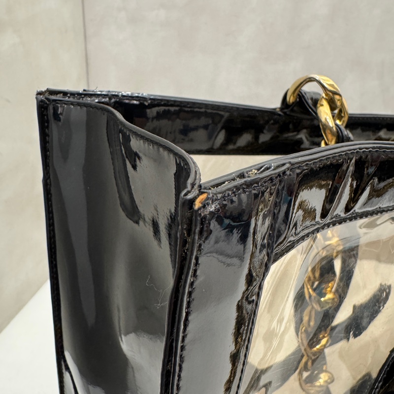 Chanel 香奈兒 透明鏈條托特包 二手 中古 vintage-16