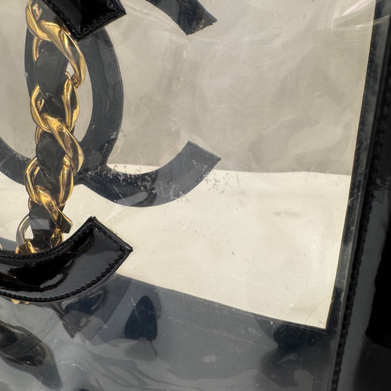 Chanel 香奈兒 透明鏈條托特包 二手 中古 vintage-22