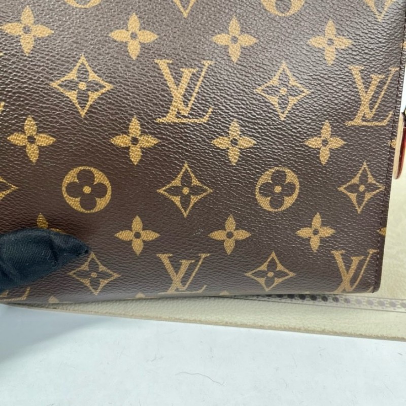 LV路易威登 老花洗漱包手拿包 經典老花 金色五金 拉鍊順滑 容量合適 日常通勤百搭實用-17