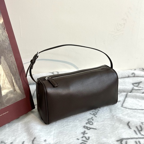 【全🆕】THE ROW 90's  小羊皮 手提包 烏木棕