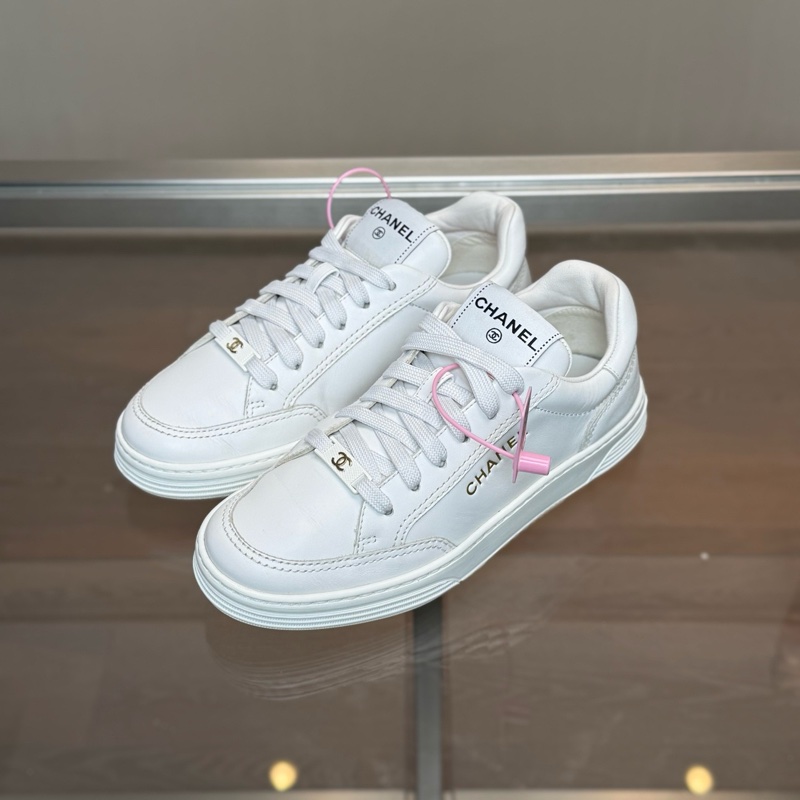 CHANEL香奈兒 白金字母Logo板鞋 35.5 碼-0