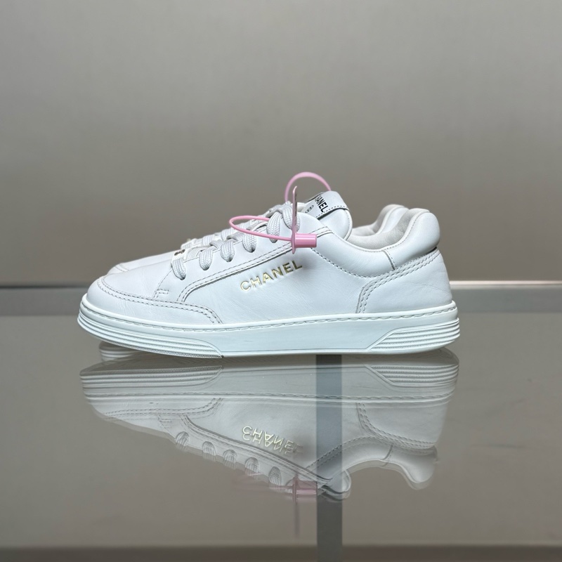 CHANEL香奈兒 白金字母Logo板鞋 35.5 碼-4