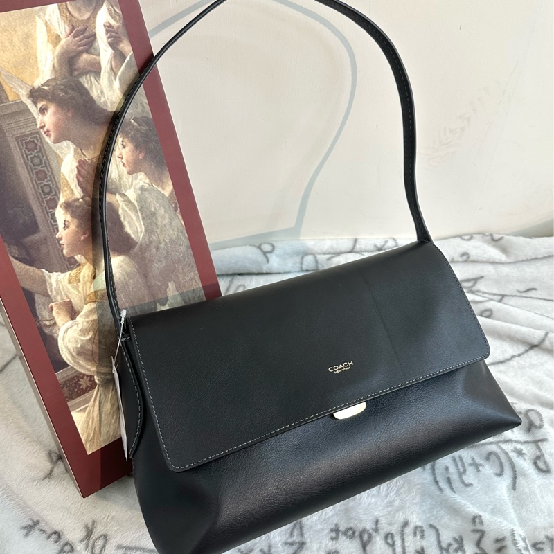【全🆕】COACH Chelsea 30 單肩包 大號黑色-0