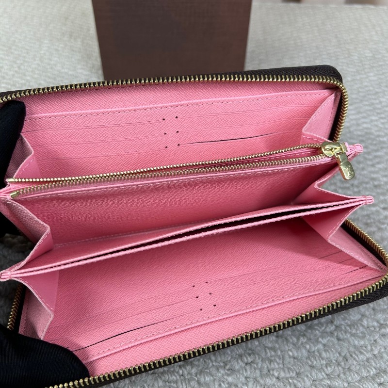 LV路易威登熱帶雨林長款錢包 金色五金 拉鏈開合 粉色內裡 卡位多 容量大 日常通勤百搭實用-11
