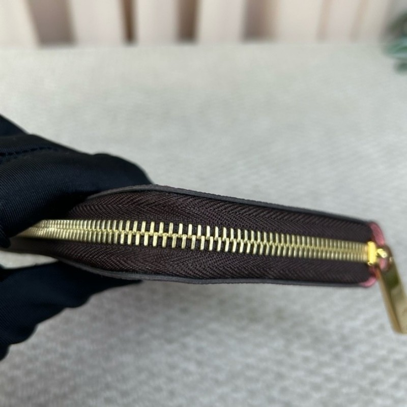 LV路易威登熱帶雨林長款錢包 金色五金 拉鏈開合 粉色內裡 卡位多 容量大 日常通勤百搭實用-18