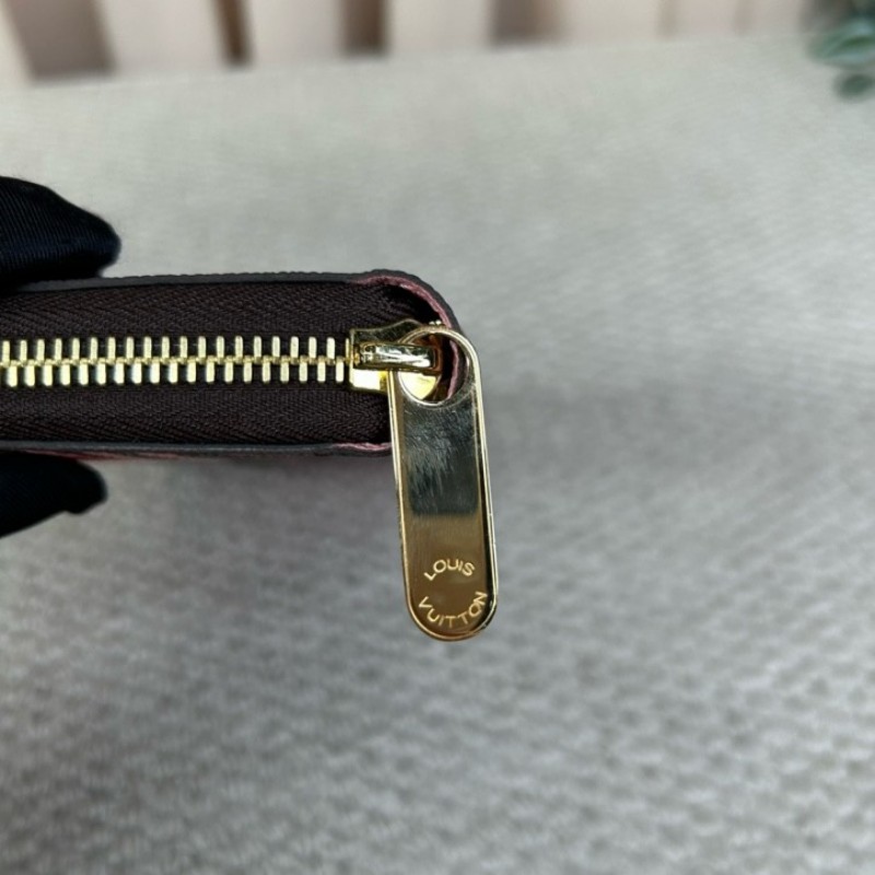 LV路易威登熱帶雨林長款錢包 金色五金 拉鏈開合 粉色內裡 卡位多 容量大 日常通勤百搭實用-19