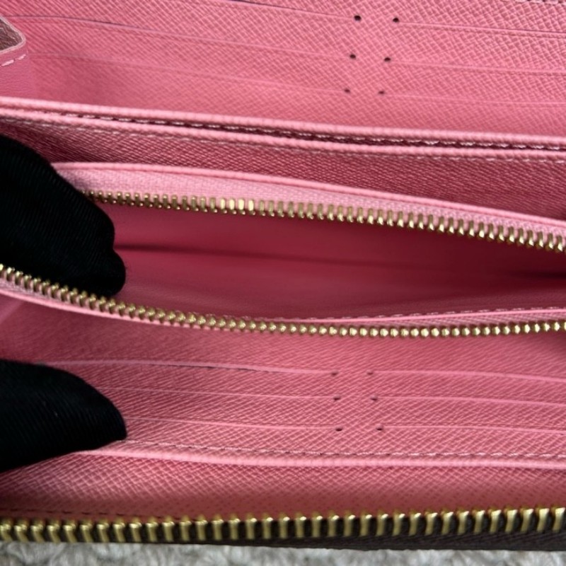LV路易威登熱帶雨林長款錢包 金色五金 拉鏈開合 粉色內裡 卡位多 容量大 日常通勤百搭實用-22