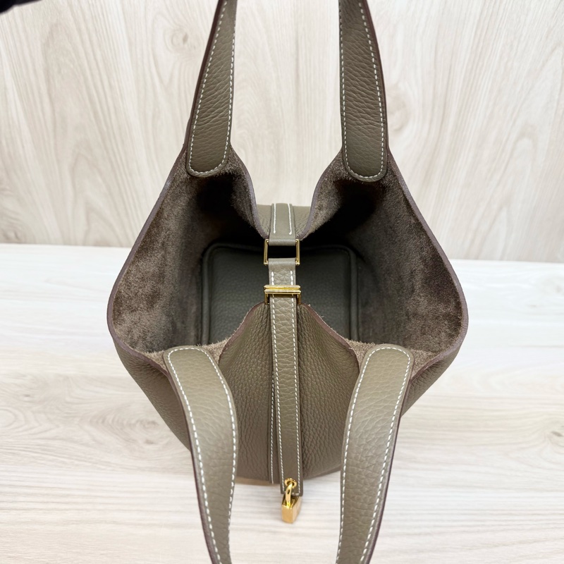 Hermes 🩶18大象灰TC皮Picotin18/W刻-6