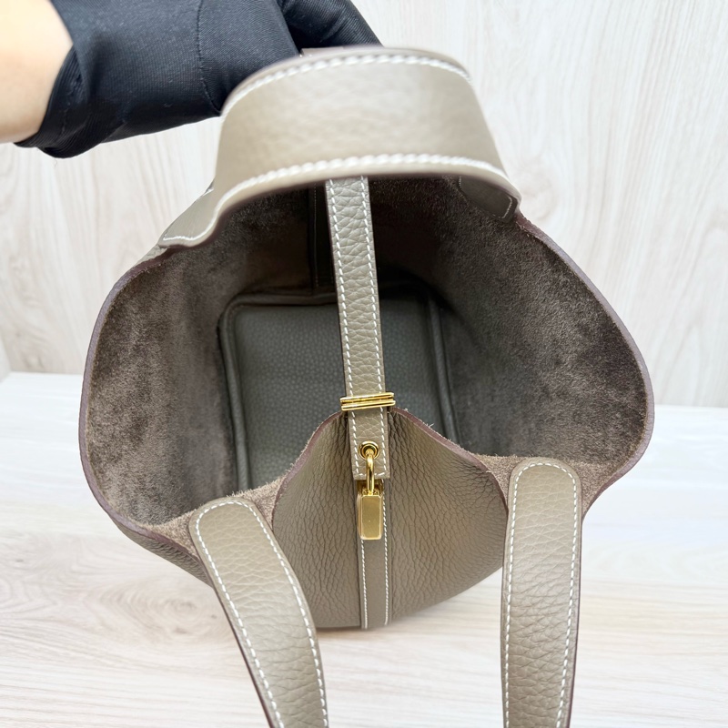 Hermes 🩶18大象灰TC皮Picotin18/W刻-7