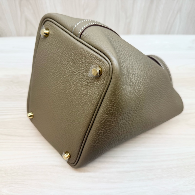 Hermes 🩶18大象灰TC皮Picotin18/W刻-10