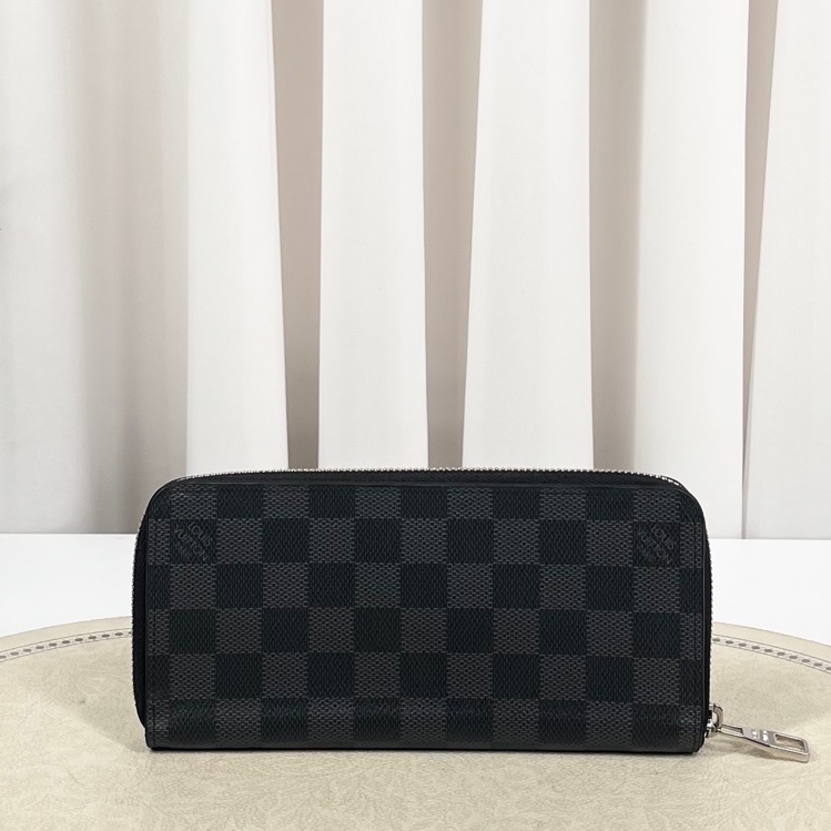 LV路易威登 長款棋盤格拉鍊錢包 內里整潔 男女同款-1