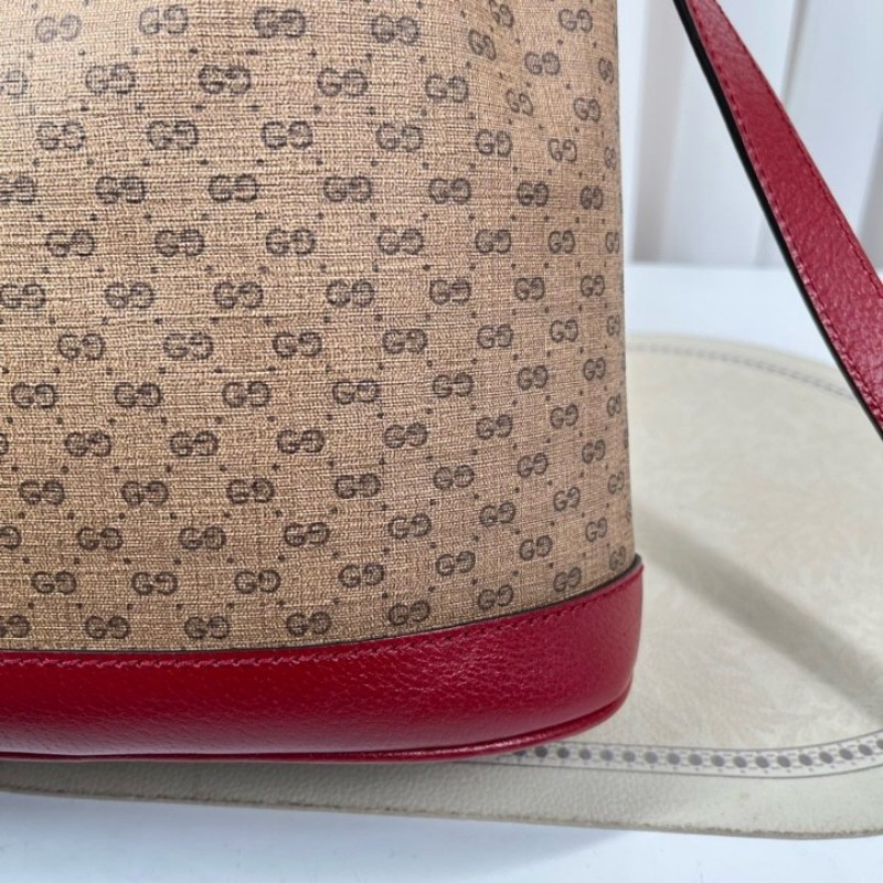 GUCCI古馳 哆啦A夢聯名水桶包單肩斜挎包 可愛百搭 牛年限定款 肩帶可調節 容量超級大-18