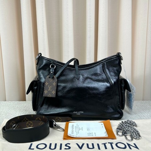 sz yff LV路易威登Carryall黑武士托特包 可手提單肩斜挎皮質柔軟 手感順滑 順滑拉鏈 做工精緻 容量夠用 日常通勤、逛街都很實用