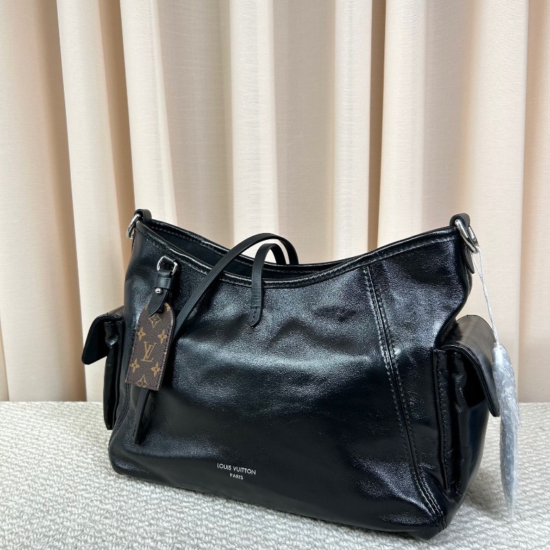 sz yff LV路易威登Carryall黑武士托特包 可手提單肩斜挎皮質柔軟 手感順滑 順滑拉鏈 做工精緻 容量夠用 日常通勤、逛街都很實用-3