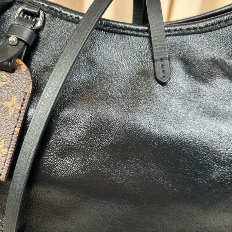 sz yff LV路易威登Carryall黑武士托特包 可手提單肩斜挎皮質柔軟 手感順滑 順滑拉鏈 做工精緻 容量夠用 日常通勤、逛街都很實用-15