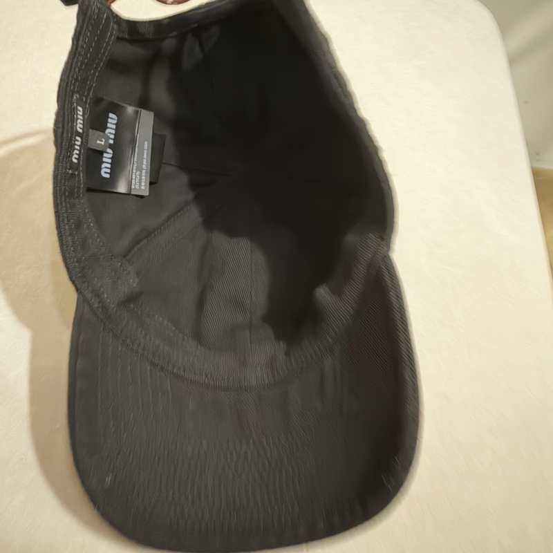 MIUMIU抽繩老帽 鴨舌帽 黑色 現貨正品 L碼-3