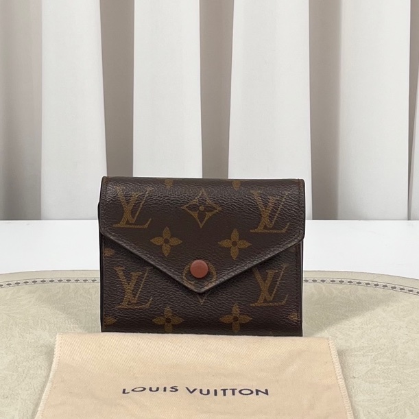 Louis Vuitton路易威登 老花短款三折疊豆豆錢包 12*9cm-0