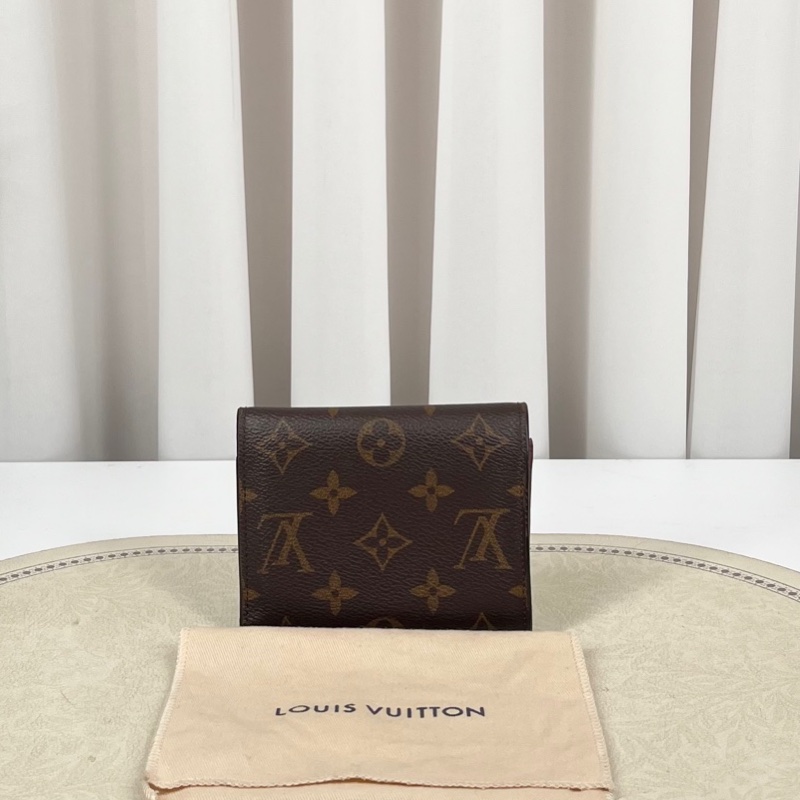 Louis Vuitton路易威登 老花短款三折疊豆豆錢包 12*9cm-1