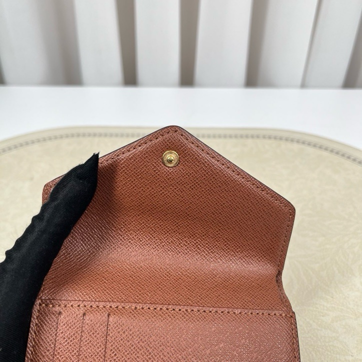 Louis Vuitton路易威登 老花短款三折疊豆豆錢包 12*9cm-4