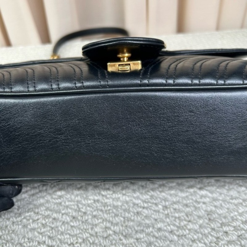 GUCCI古馳馬蒙30單肩斜挎包 古金色的經典雙G標誌 整體飽滿又精緻 出門輕便又百搭-10