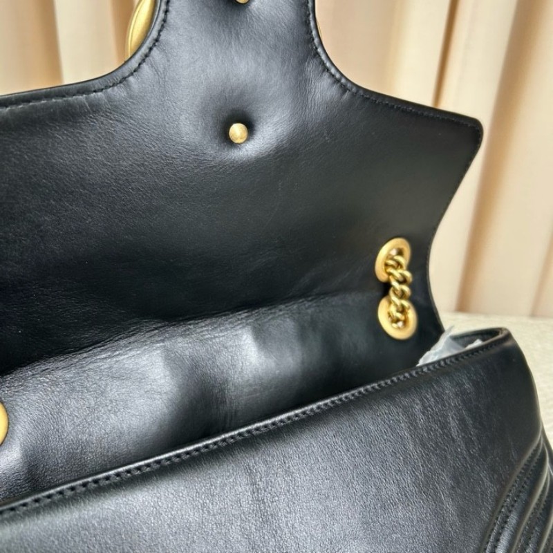 GUCCI古馳馬蒙30單肩斜挎包 古金色的經典雙G標誌 整體飽滿又精緻 出門輕便又百搭-19