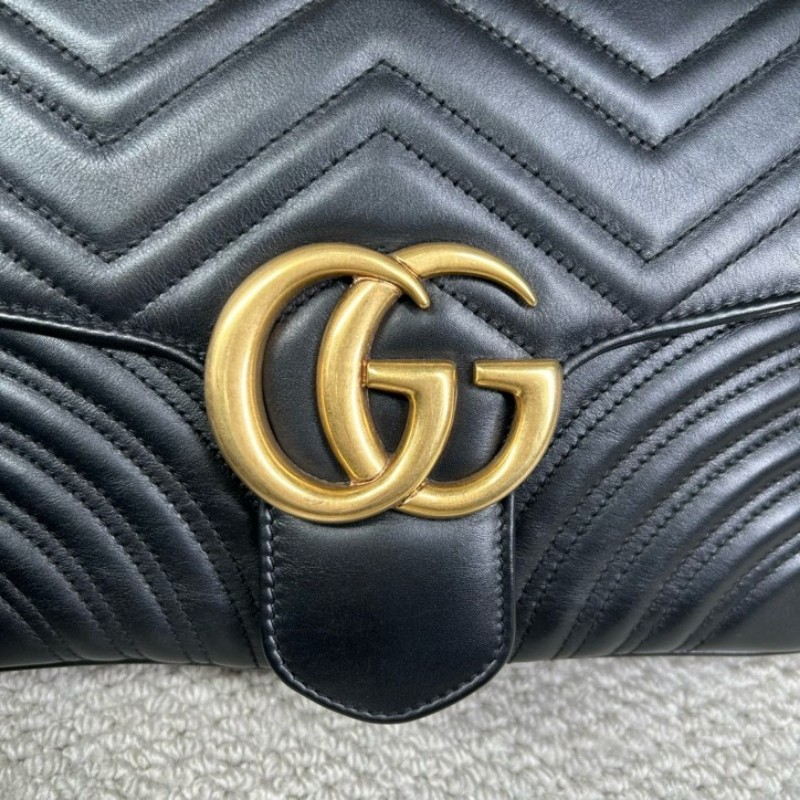 GUCCI古馳馬蒙30單肩斜挎包 古金色的經典雙G標誌 整體飽滿又精緻 出門輕便又百搭-20