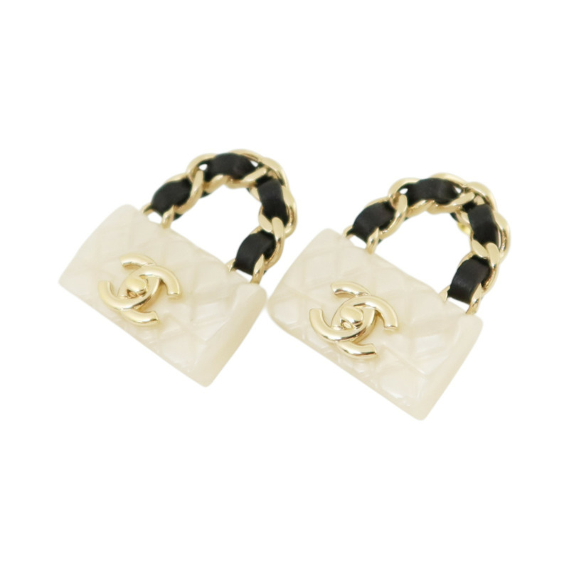 CHANEL 金屬/PVC/皮革Earrings耳環-1