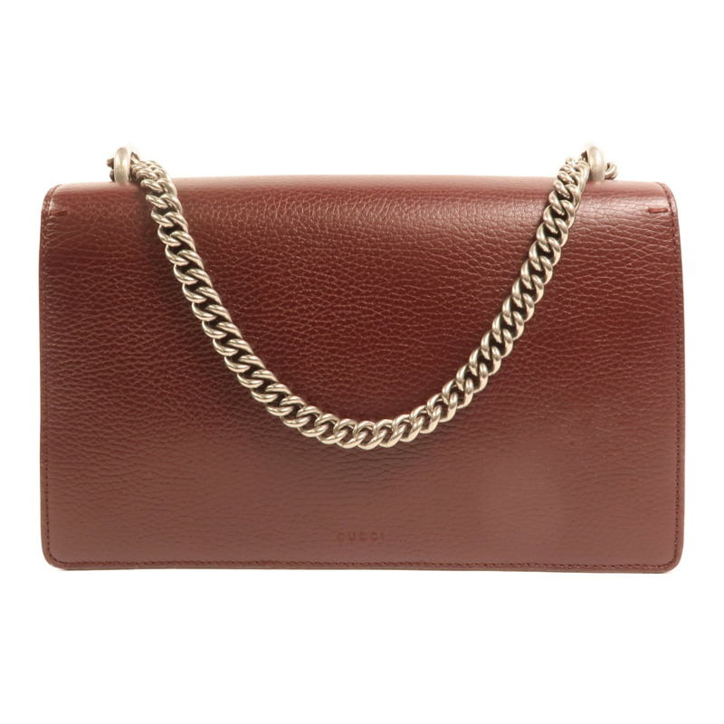 GUCCI 牛皮皮革Dionysus銀扣鏈帶肩背袋-1