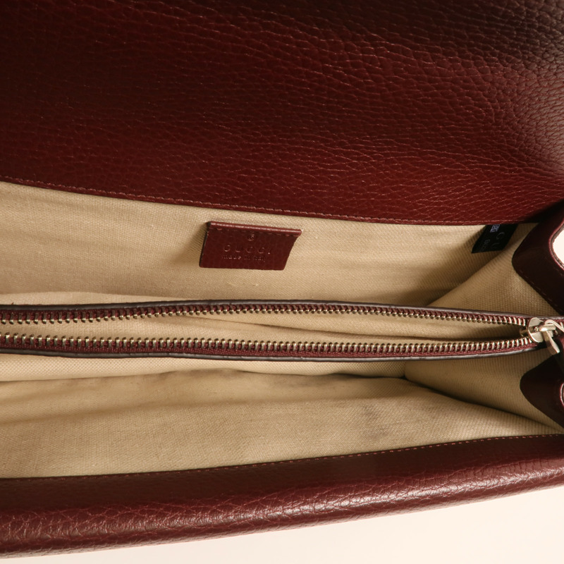 GUCCI 牛皮皮革Dionysus銀扣鏈帶肩背袋-4