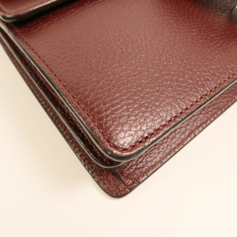 GUCCI 牛皮皮革Dionysus銀扣鏈帶肩背袋-13