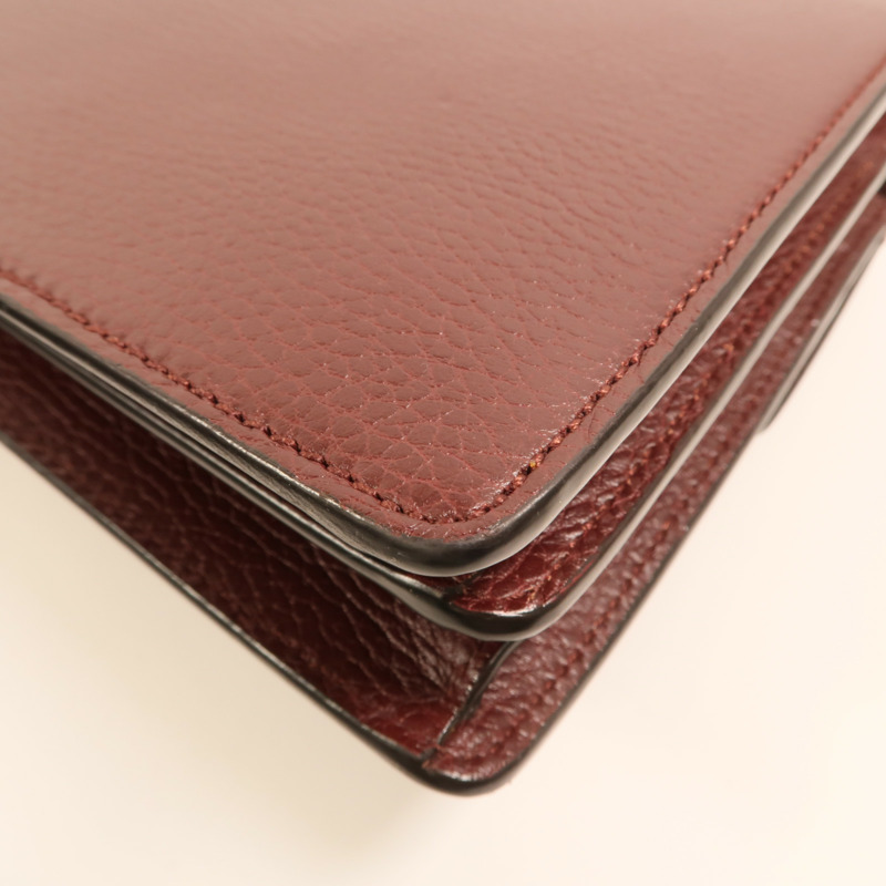 GUCCI 牛皮皮革Dionysus銀扣鏈帶肩背袋-14