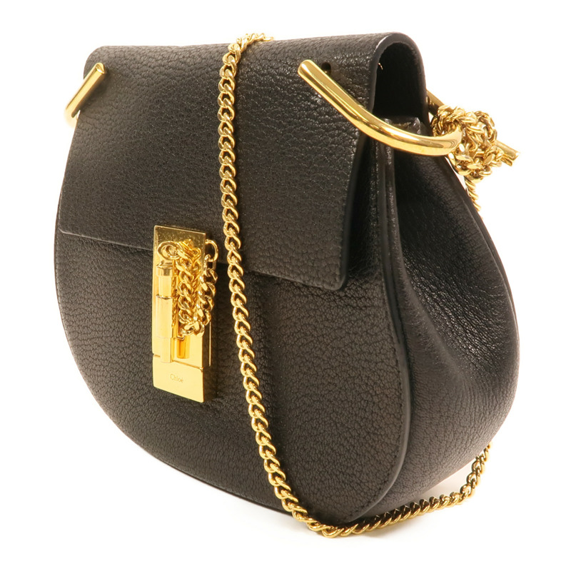 Chloe 牛皮皮革Drew Bag金扣鏈帶肩背袋-2