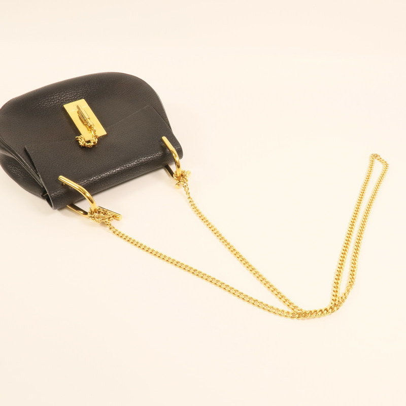 Chloe 牛皮皮革Drew Bag金扣鏈帶肩背袋-7