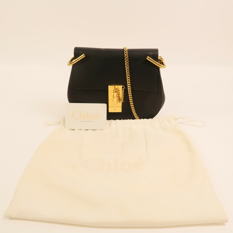 Chloe 牛皮皮革Drew Bag金扣鏈帶肩背袋-9