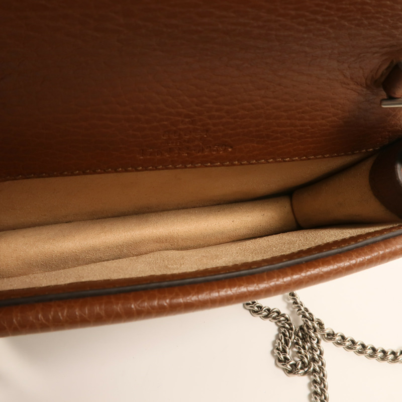 GUCCI 牛仔布Dionysus Wallet On Chain銀扣鏈帶肩背袋-4