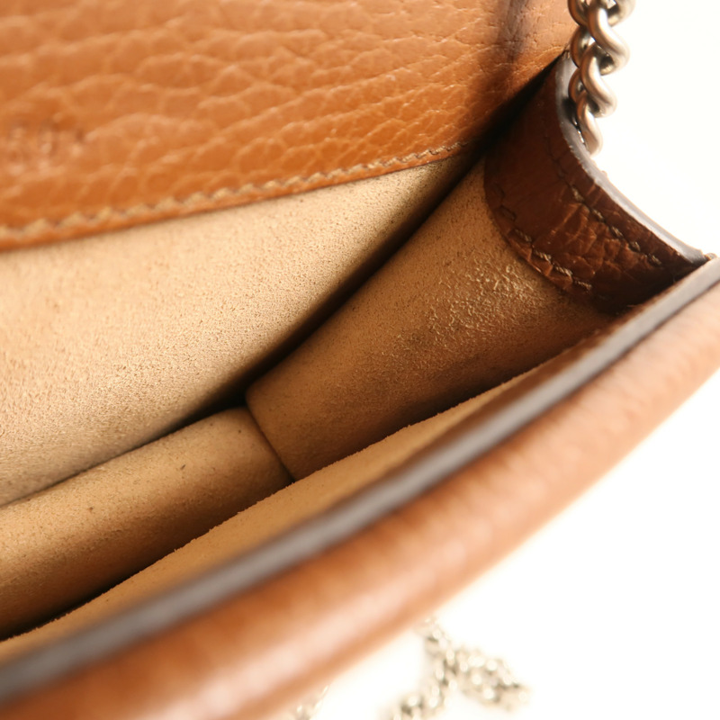 GUCCI 牛仔布Dionysus Wallet On Chain銀扣鏈帶肩背袋-14