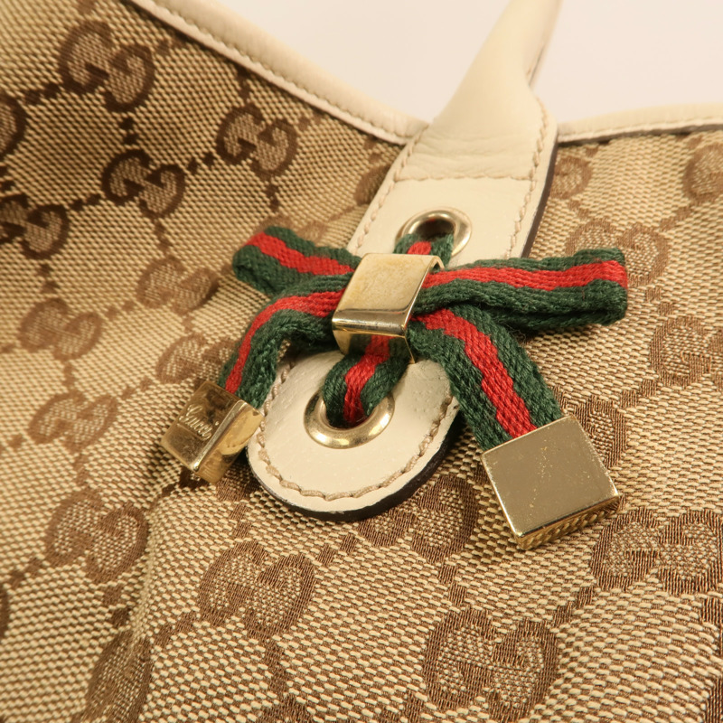 GUCCI 帆布Shoulder Bag金扣肩背袋-9