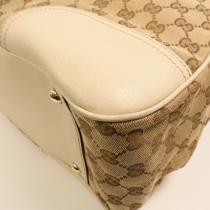 GUCCI 帆布Shoulder Bag金扣肩背袋-10