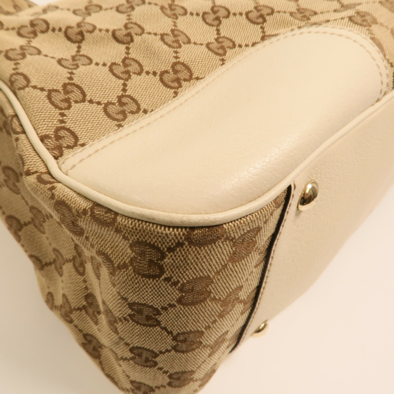 GUCCI 帆布Shoulder Bag金扣肩背袋-11