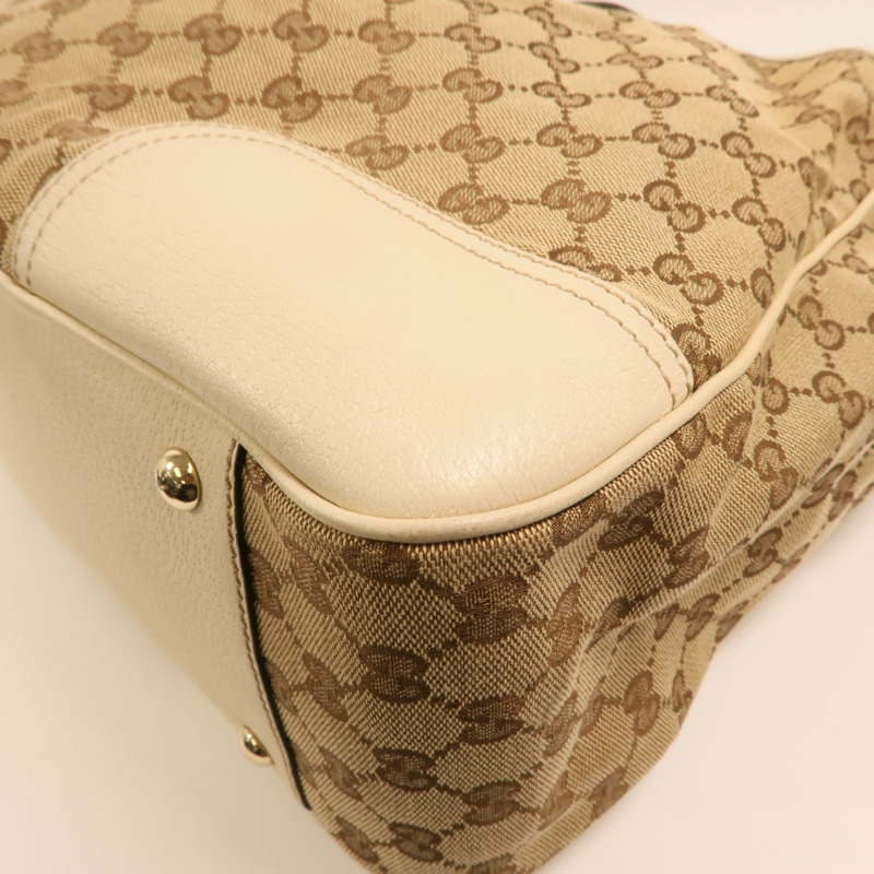 GUCCI 帆布Shoulder Bag金扣肩背袋-12