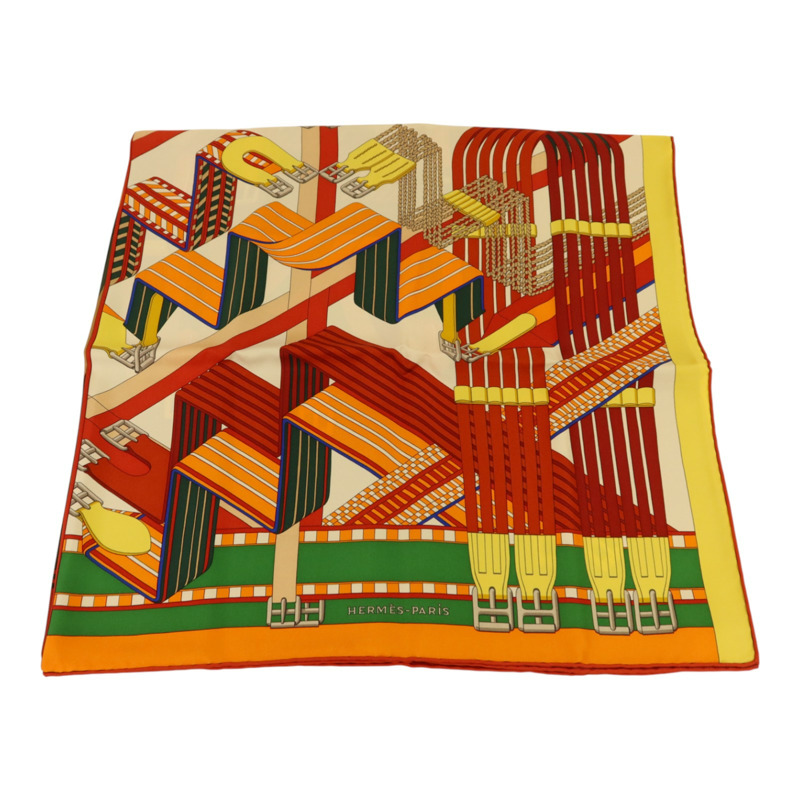 HERMES 【Hermes Fair】絲質Scarf 90x90絲巾-1