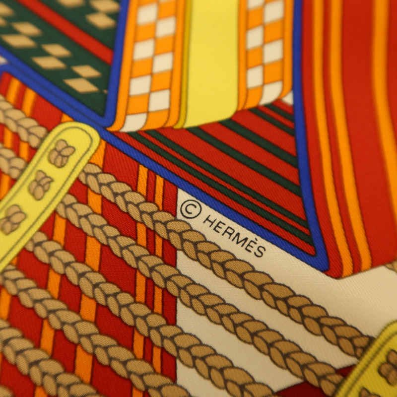 HERMES 【Hermes Fair】絲質Scarf 90x90絲巾-6
