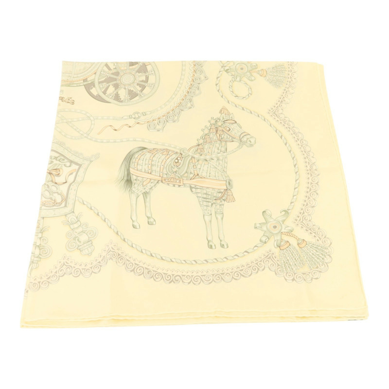 HERMES 【Hermes Fair】絲質Scarf 90x90絲巾-1