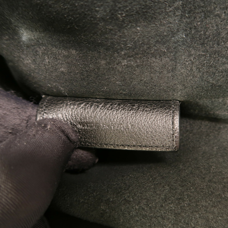 SAINT LAURENT 牛皮皮革Fringed Large Shopping Tote銀扣肩背袋-6