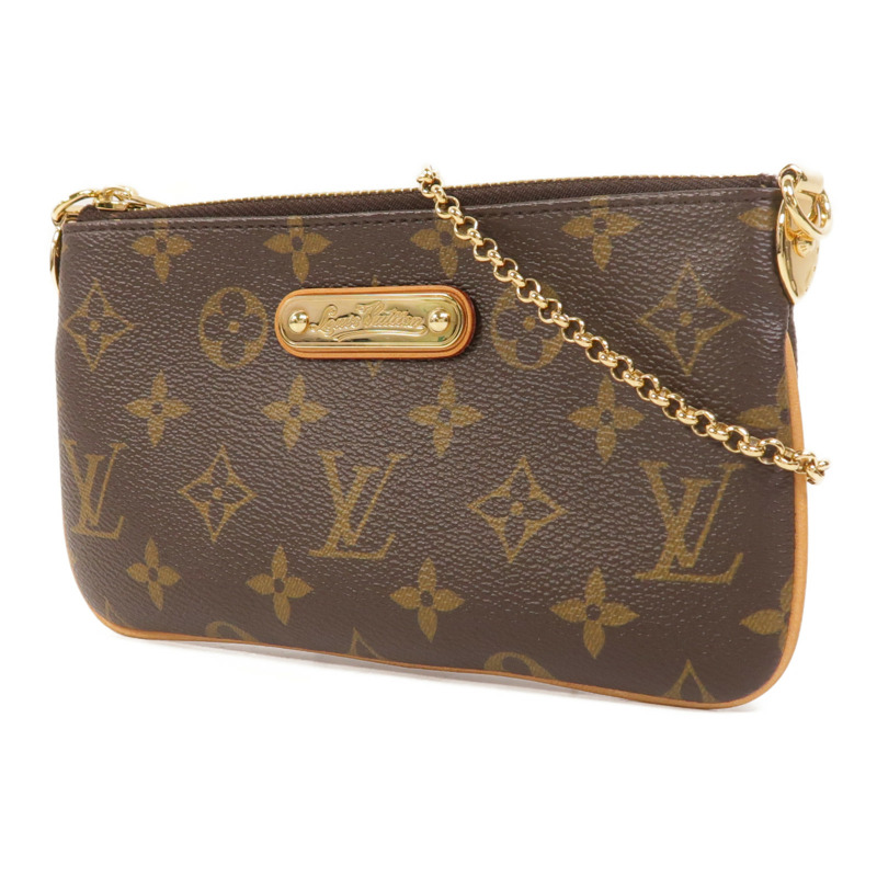 LOUIS VUITTON Monogram Pochette Milla MM金扣鏈帶肩背袋-2