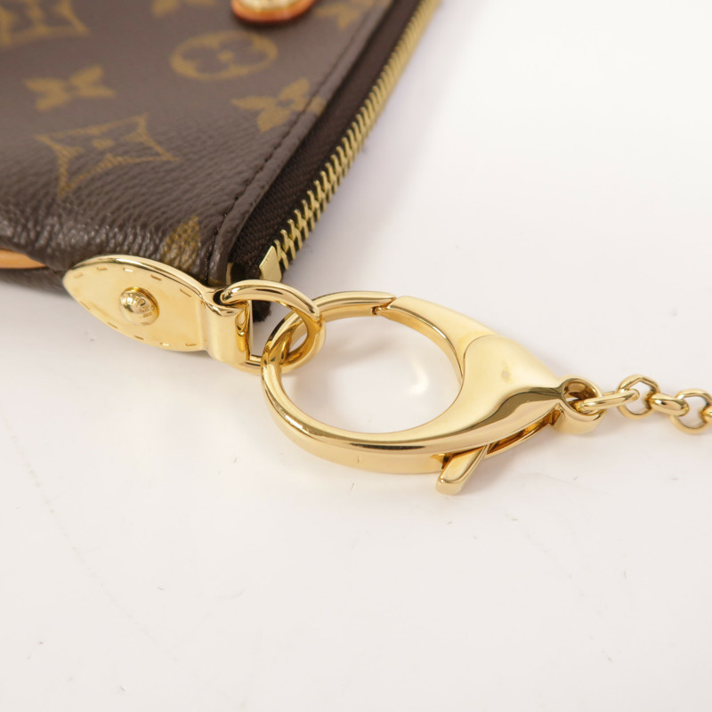 LOUIS VUITTON Monogram Pochette Milla MM金扣鏈帶肩背袋-13