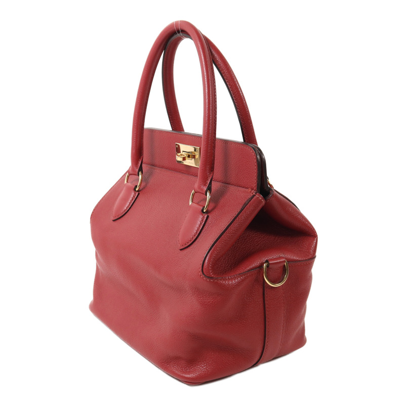 HERMES Evercolor皮革Tool Box 20金扣手挽肩背兩用袋Rouge Grenade-2
